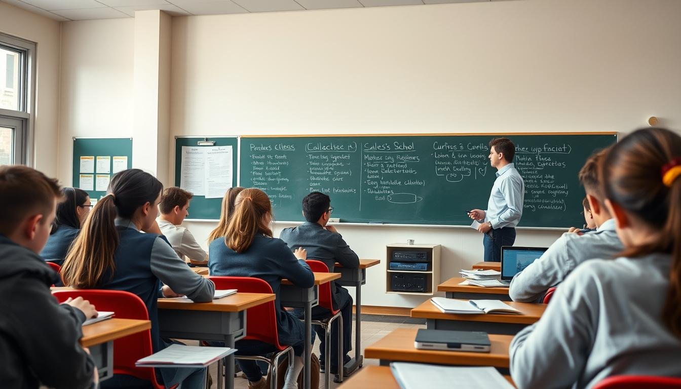 Structured study materials and learning resources on a desk