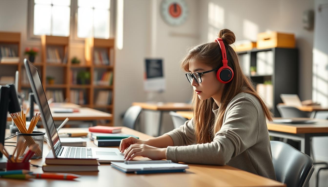 Students collaborating in study space